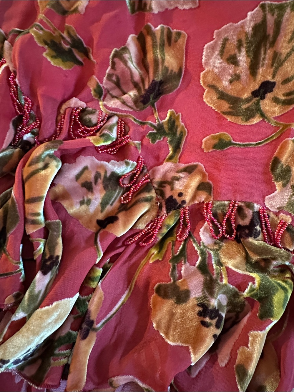 Vintage y2k Betsey Johnson Velvet Burnout Fairy Dress 10 - Picture 8 of 12